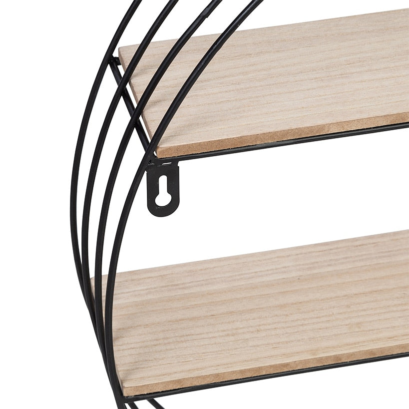 Circular Decorative Metal Wall Shelf 4-Tier
