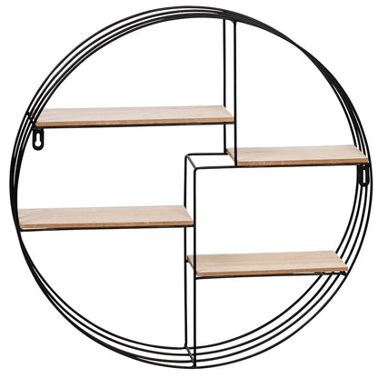 Circular Decorative Metal Wall Shelf 4-Tier