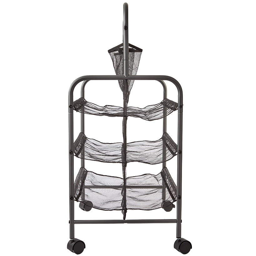 Metal Shoe Storage Rack with Wheels - 4-Tier