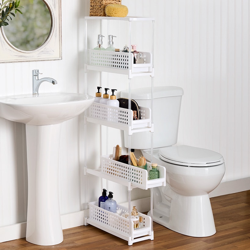 Slide Out Slim Storage Tower for Kitchen - 4 or 5 Tiers#select-item_4-tier