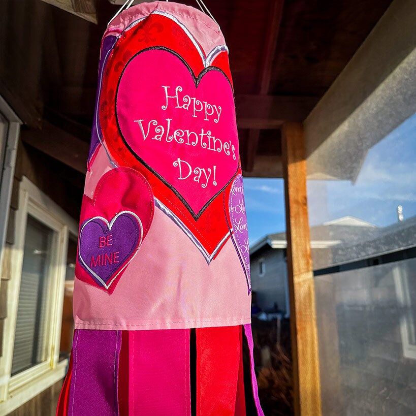 40 inch Valentine's Day Windsock – Festive Outdoor Decor