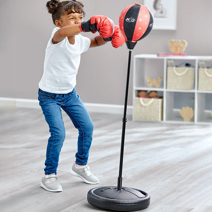 Standing Punching Bag Set for Kids - Adjustable Height and Rebound