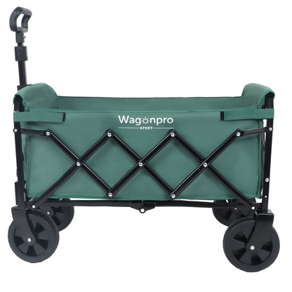 Expandable Dual-Layer Utility Wagon with 100% Extra Space - Grocery Cart for Camping, Shopping, Sports, Gardening, Fishing, Supports 225lbs, Green - image 5