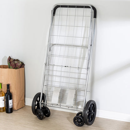 Folding Utility Cart Chrome 4 Wheel