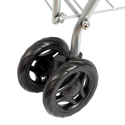 Folding Utility Cart Chrome 4 Wheel