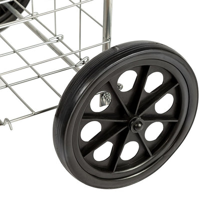 Folding Utility Cart Chrome 4 Wheel