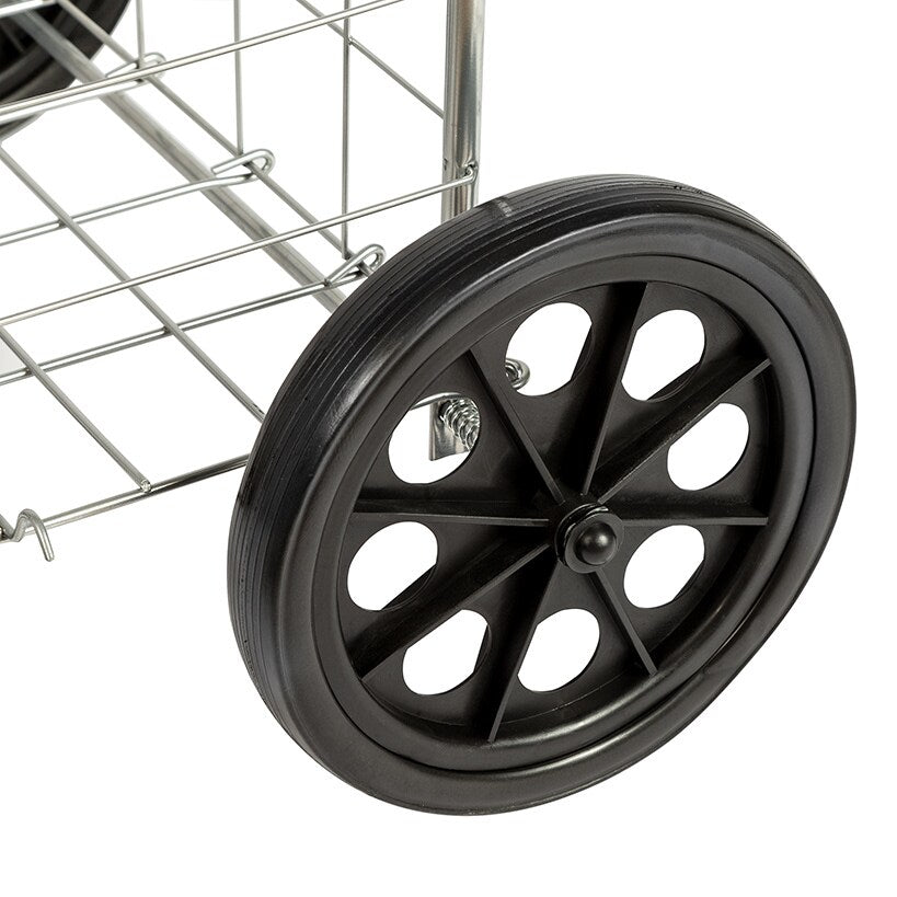 Folding Utility Cart Chrome 4 Wheel