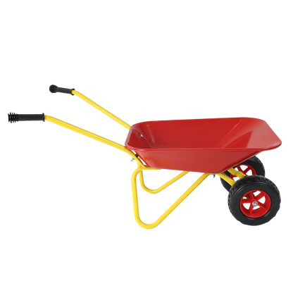 Children's metal trolley, Load-bearing capacity: 33LBS,children's heavy vehicle, metal structure two-wheeled trolley, steel pallet, can be used in gardens, loading leaves, soil, sand, etc. (red) - image 5