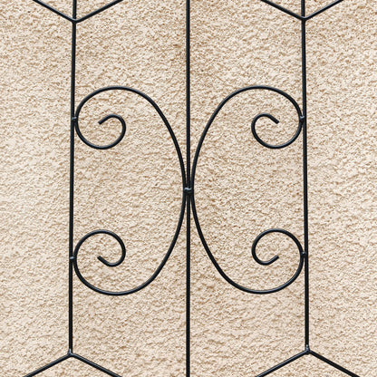 2 Pack Metal Garden Trellis 71" x 19.7" Rustproof Trellis for Climbing Plants Outdoor Flower Support Black - image 9