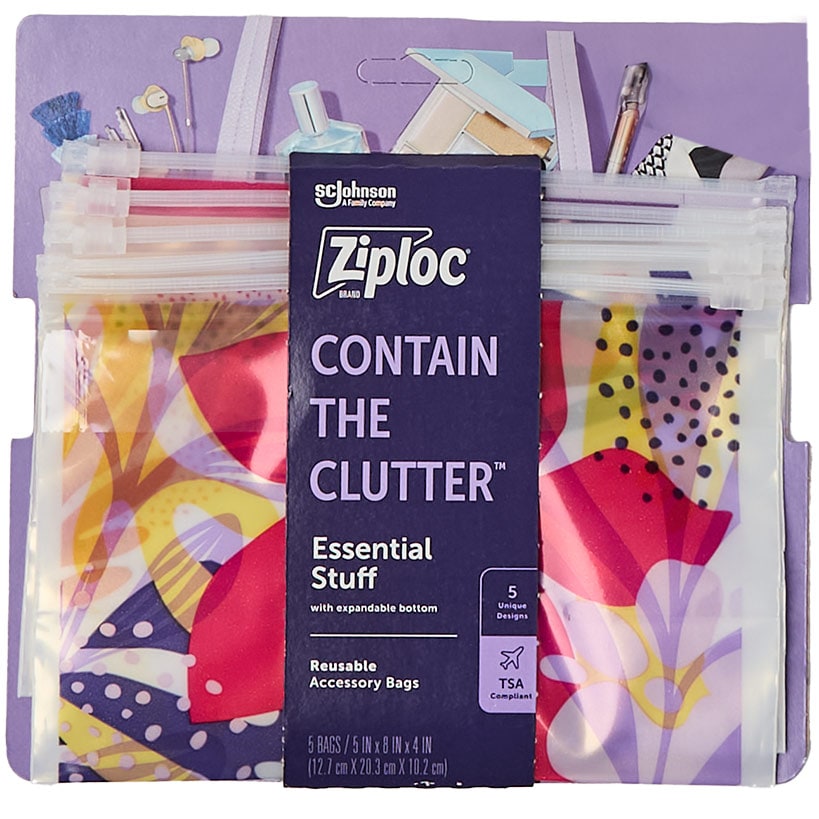 Contain the Clutter Ziploc Bags - Set of 5