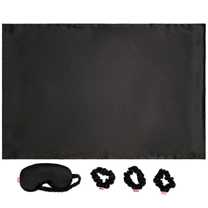 Women's Satin Sleep Gift Set - Pillowcase, Hair Ties, and Eye Mask