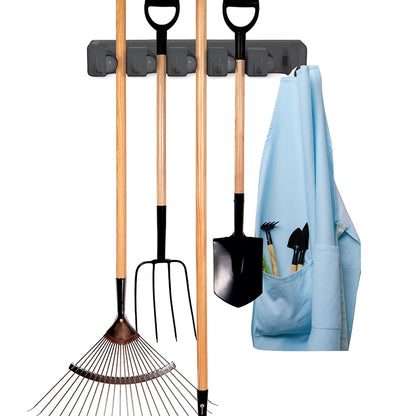 5-Slot Mop and Broom Wall Organizer