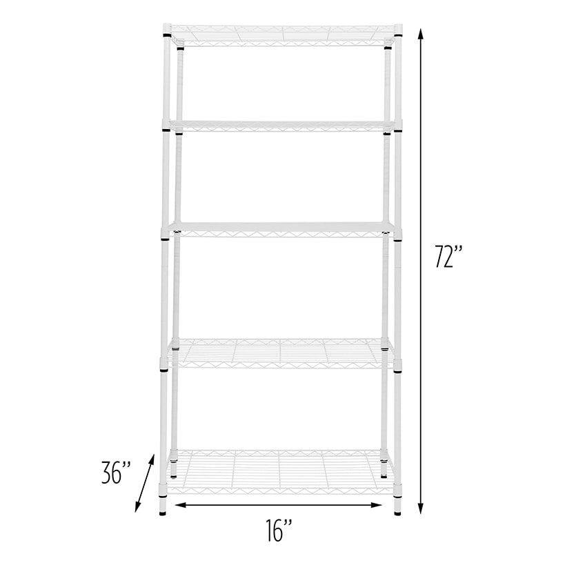 Heavy-Duty Adjustable Shelving Unit 5-Tier