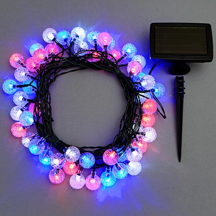 Solar 50-Bulb String Lights