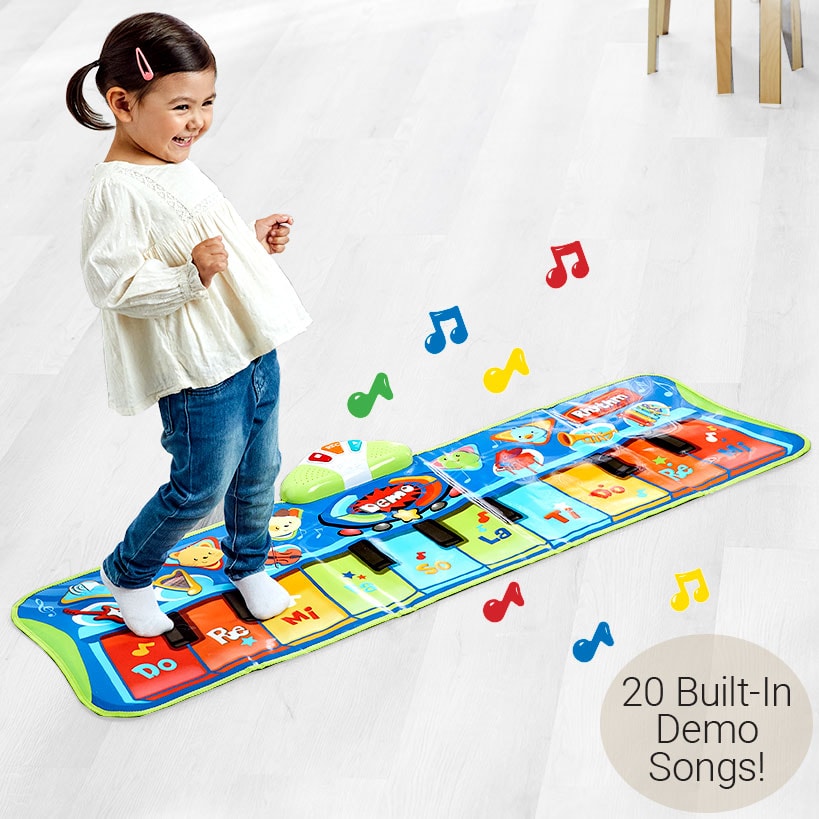 Step-to-Play Junior Piano Mat™-Musical Toy with Lights and Sounds