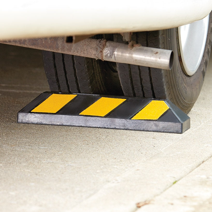 Heavy Duty Rubber Wheel Stopper - Perfect Parking Curb Block