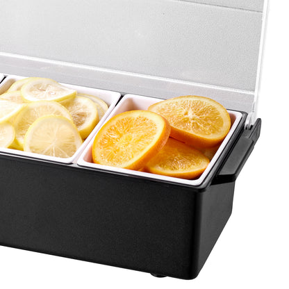 Chilled Condiment Server 4 Compartment Cold Serving Tray with Lid for Fruit - image 2