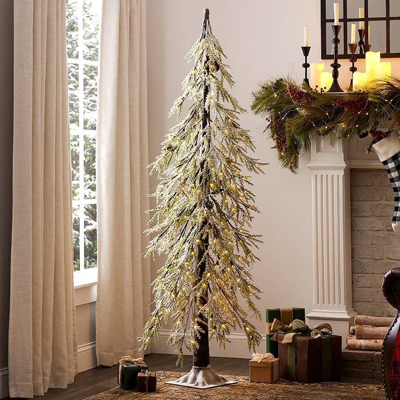 Alpine Lighted Christmas Tree