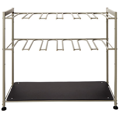 Honey Can Do Tall Metal Boot Rack Organizer - Holds 6 Pairs