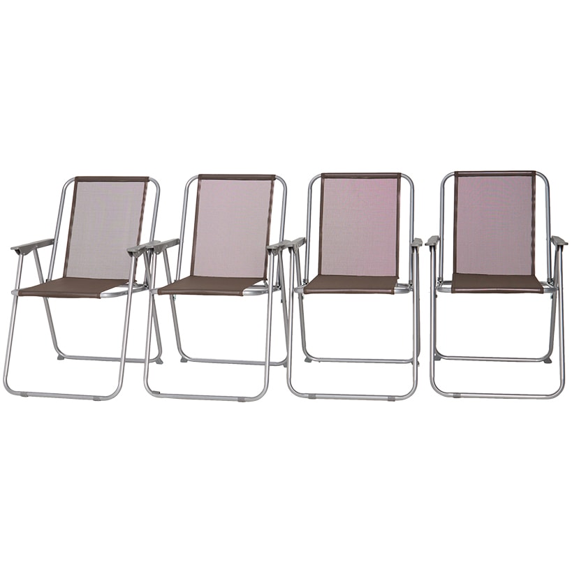 6-Pc. Outdoor Garden Glass Table Furniture Set with Chairs and Umbrella