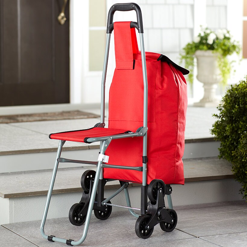 6-Wheel Shopping Cart with Seat
