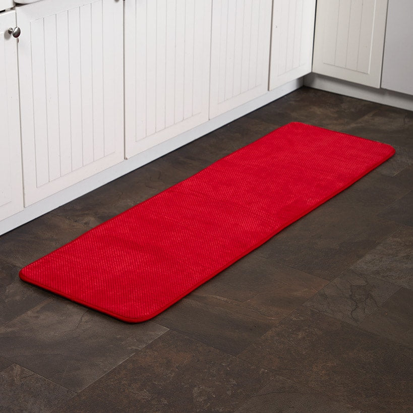 Memory Foam Beige Kitchen Rug