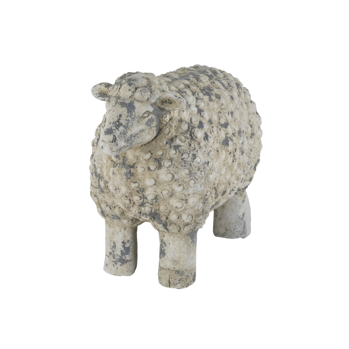 18x9.5x14" Magnesium Sheep Figurine with Weathered White and Gray Finish - image 8