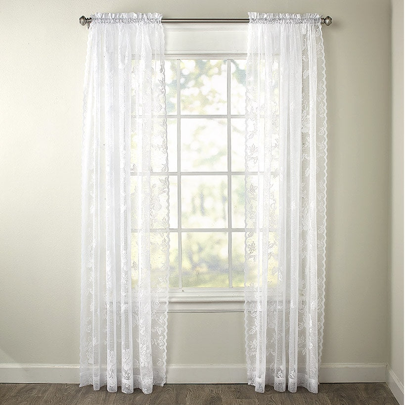 Lace Window Panel or Valance