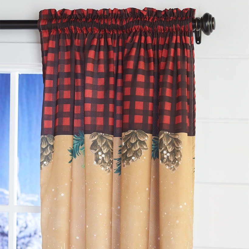 Winter Forest Scene Window Panel
