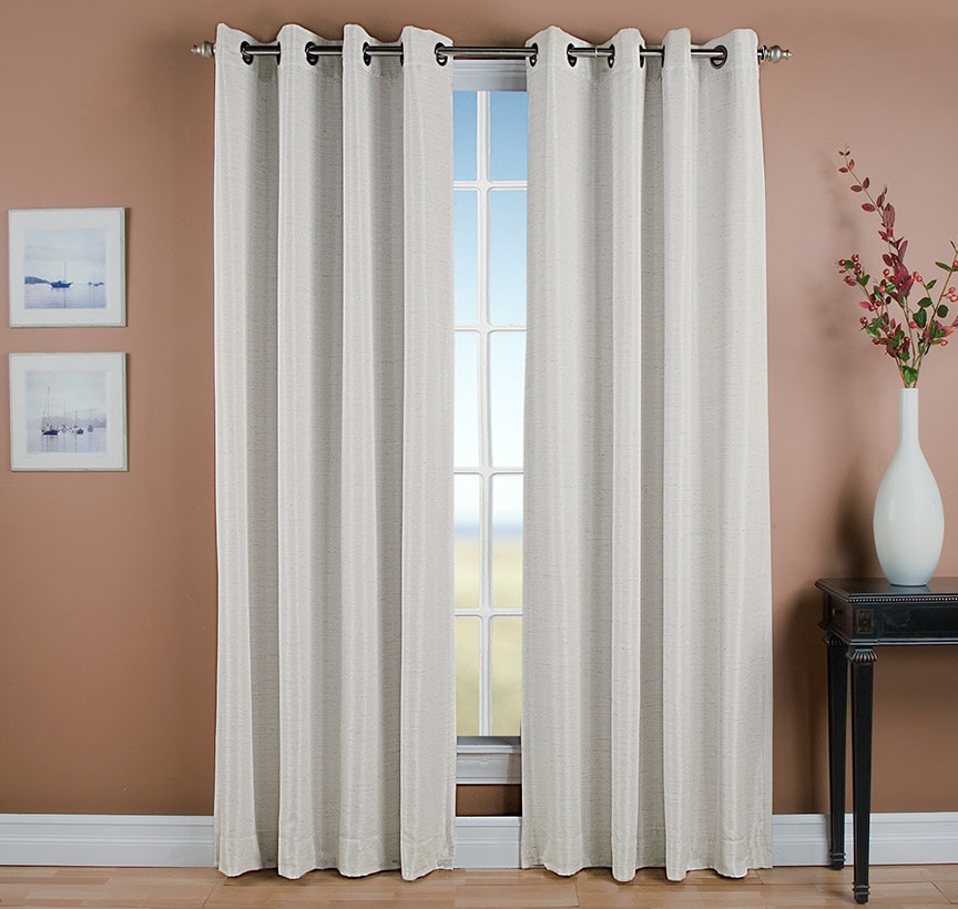Grasscloth Room Darkening Window Panel