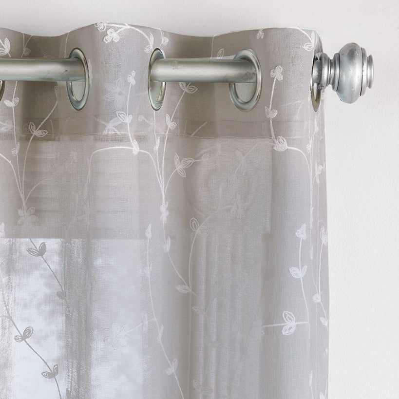 Embroidered Semi-Sheer Panel