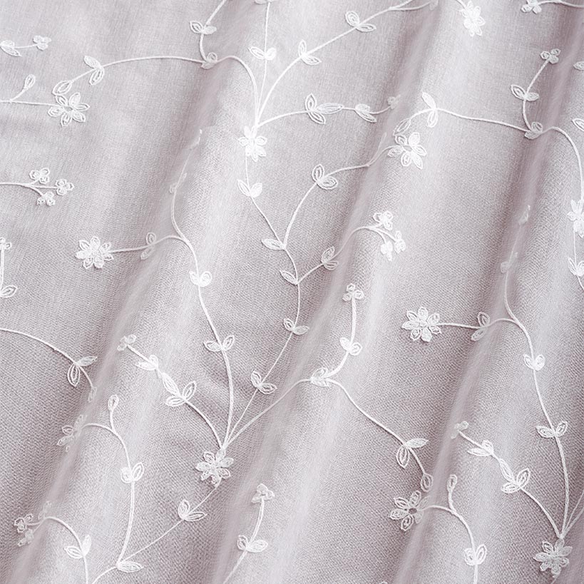 Embroidered Semi-Sheer Panel