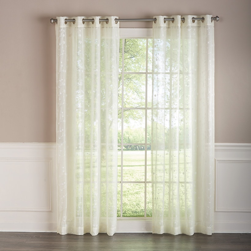 Embroidered Semi-Sheer Panel