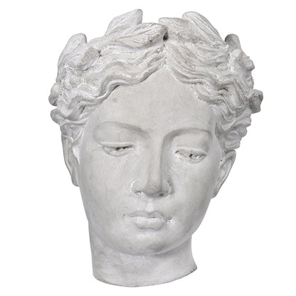 6.7x5.5x8.7" Visage Cement Wall Planter Wall Vase, Small - image 2