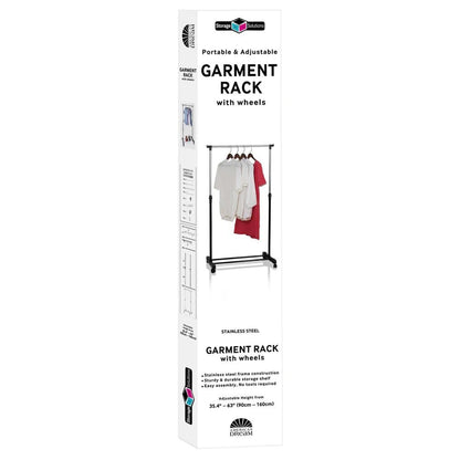 Black Stainless Steel Double Rod Clothes Rack