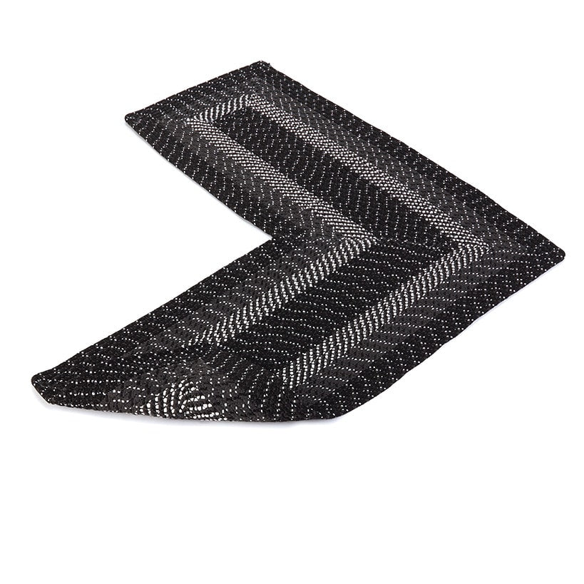 Country Braided Tan Corner Rug