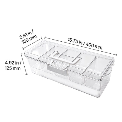 Chilled Condiment Server Caddy, 5 Compartment Ice Cooled Serving Container, Plastic Fruit Garnish Tray Platter with Lid, for Taco Salad Bar Accessories, Party Home Restaurant Supplies - image 11