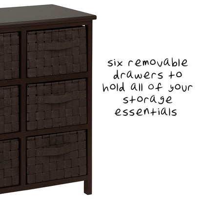 Woven 6 Drawer Storage Chest