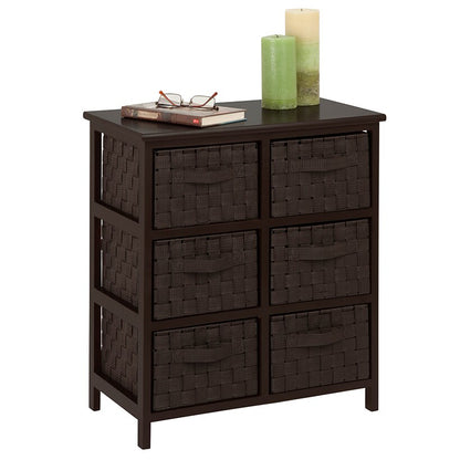 Woven 6 Drawer Storage Chest
