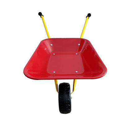 Children's metal wheelbarrow, Maximum load capacity: 33LBS,children's heavy wheelbarrow, metal structure wheelbarrow, steel tray, can be used in gardens, loading leaves, soil, sand, etc. (red) - image 17