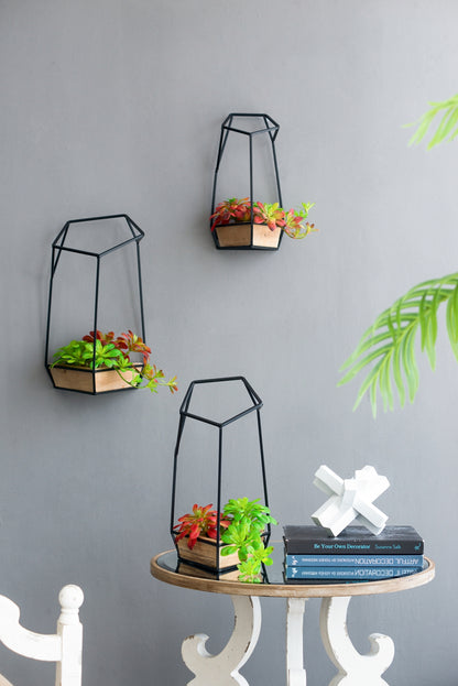 Set of 3 Felix Wall Planter, L:10x10x16.5"  M:8.5x8.5x15.5" S:7x7x13.5" - image 7