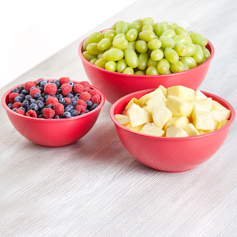 6-Pc. Red Covered Bowl Set