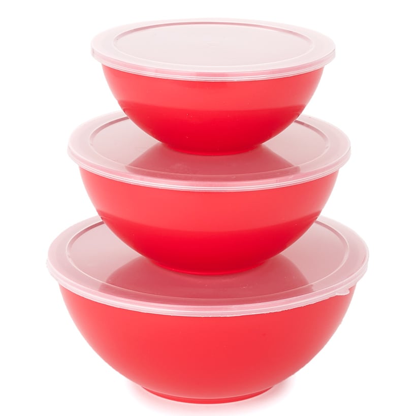 6-Pc. Red Covered Bowl Set