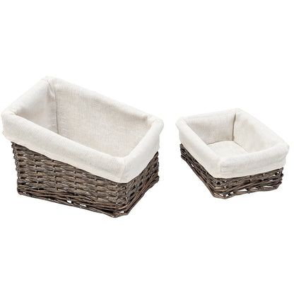Split Willow Woven Storage Basket Set 7 Piece
