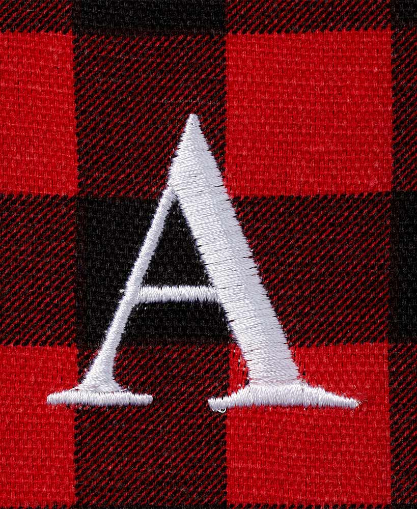 Women's Monogram Red Buffalo Plaid Tote Bag with Matching Purse Set