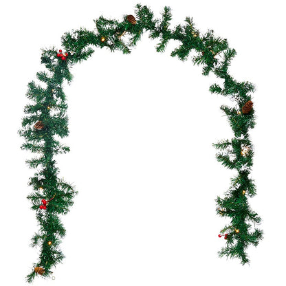 Snow-Tipped Pre-Lit Holiday Wreath or Vertical Swag