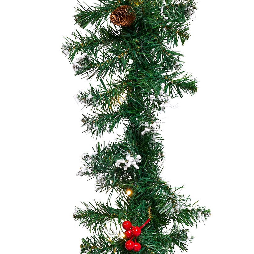 Snow-Tipped Pre-Lit Holiday Wreath or Vertical Swag#select-item_garland