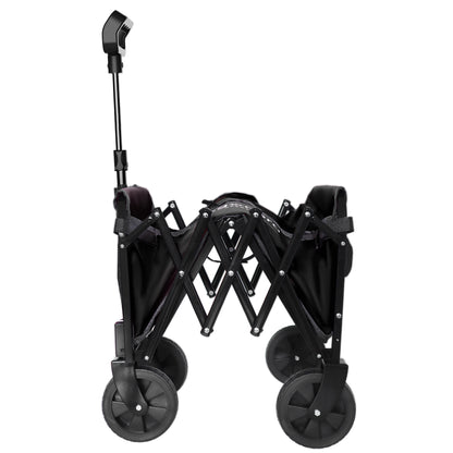 Expandable Dual-Layer Utility Wagon with 100% Extra Space - 220lbs Grocery Cart for Camping, Shopping, Sports, Gardening, Fishing, Black - image 13