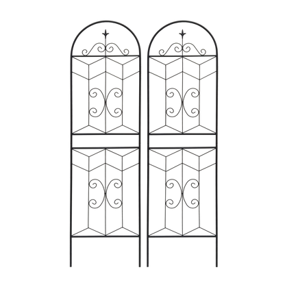 2 Pack Metal Garden Trellis 71" x 19.7" Rustproof Trellis for Climbing Plants Outdoor Flower Support Black - image 11