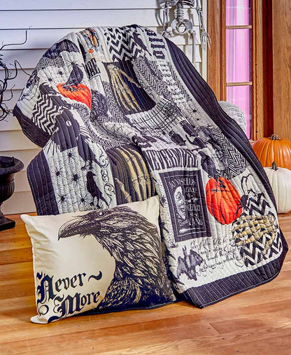 Nevermore Halloween Throw or Pillow